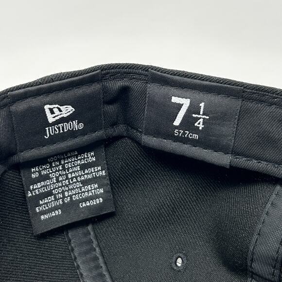 Atlanta Falcons Wool Baseball Hat Cap Fitted 7 1/4 New Era x Just Don NFL Black - Picture 10 of 11